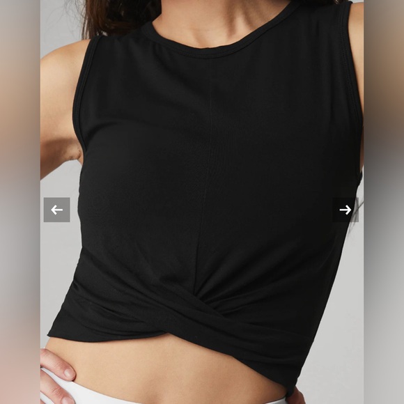 ALO Yoga Tops - Alo Cover Tank Black Sz S